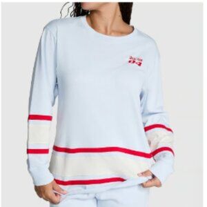 PINK Victoria's Secret Long Sleeve Campus T-shirt SZ XXL Blue Red